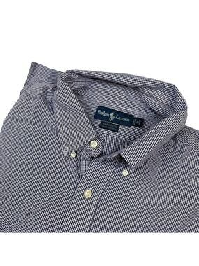 Ralph Lauren Yarmouth Blue Gingham Shirt 18 34/35